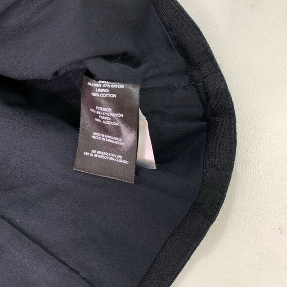 Express Women's Vest XL Classic Fit V-Neck Button Up Linen Vest Black Size XL - Picture 4 of 7